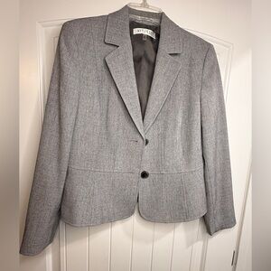 Kasper Medium Gray Tailored Career Blazer Jacket Size 8P